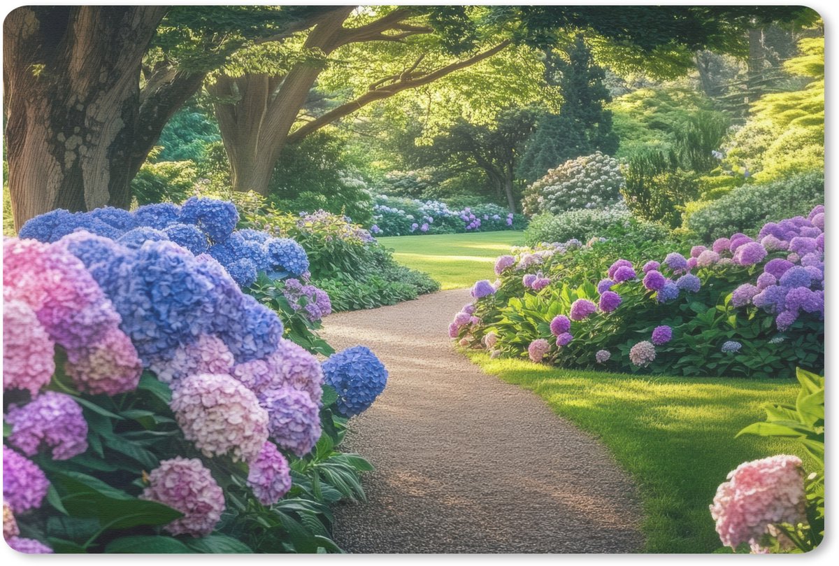 Muismat 27x18 cm - Mousepad Hortensia- Park - Pad - Muismatten