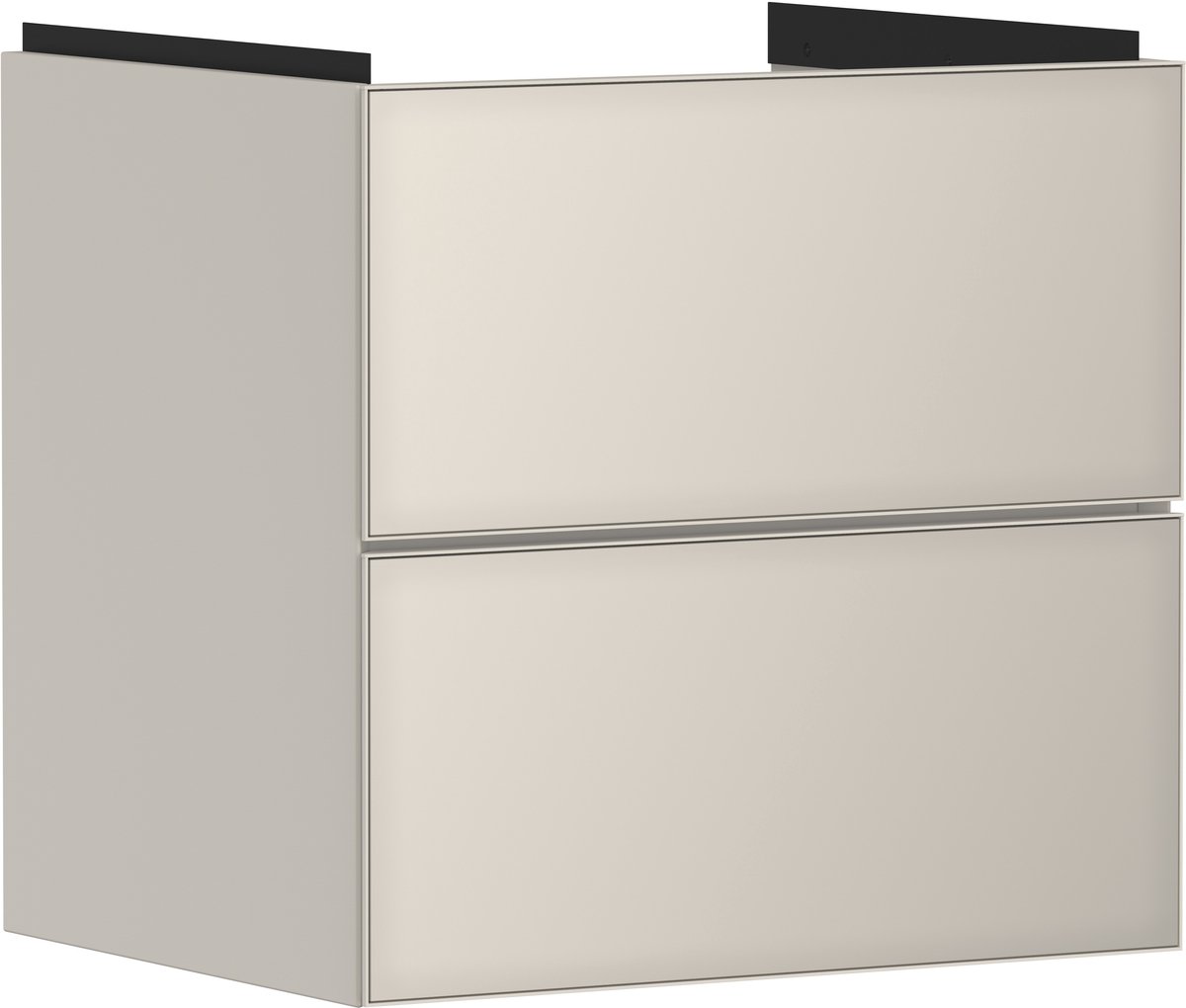 Hansgrohe Xevolos E - Wastafelkast 58x58x48 cm, 2 lades, mat beige/metallisch beige 54176790
