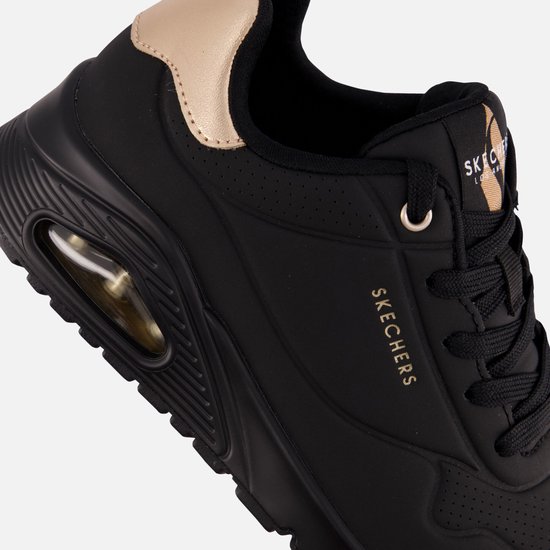Skechers Uno - Gouden Air - Dames Sneakers - Zwart
