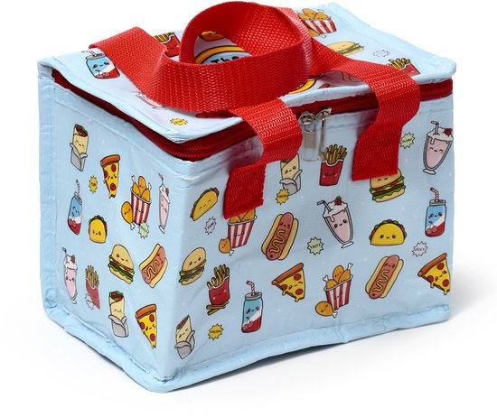 Petit sac isotherme Puckator - Imprimé Food Kingdom - 20 x 15 x 14 cm - 4,7 litres