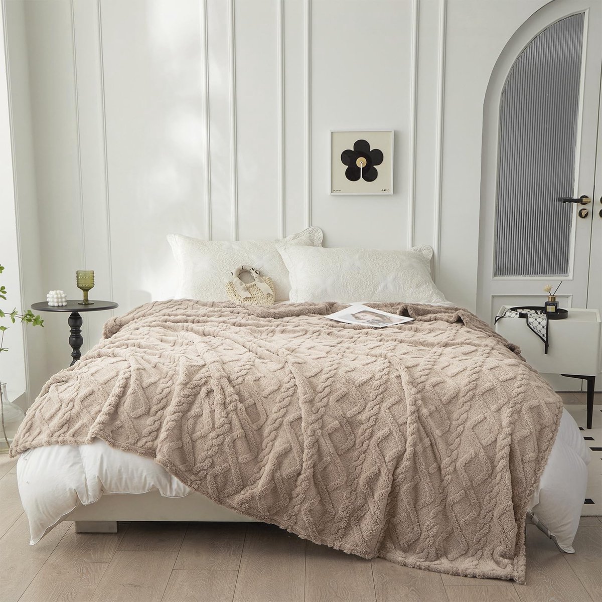Ibenzoa Superzachte en Veelzijdige Microvezeldeken voor Comfort en Stijl in Huis koffie