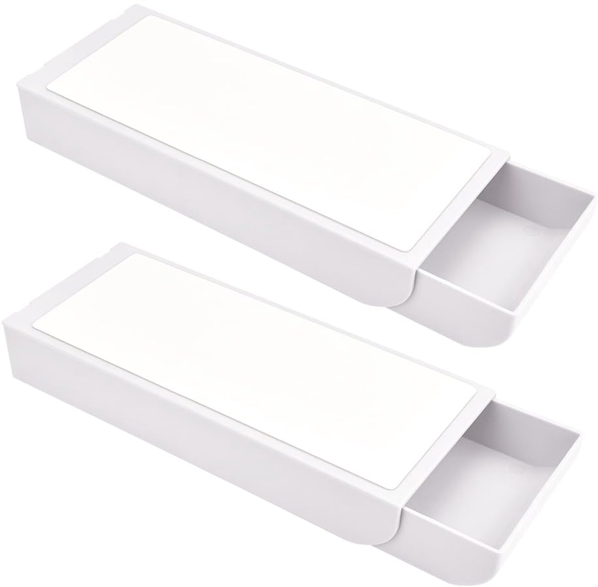 Ibenzoa® Onzichtbare Zelfklevende Lade Organizer voor Bureau en Kantoor - Set van 2 Stuks