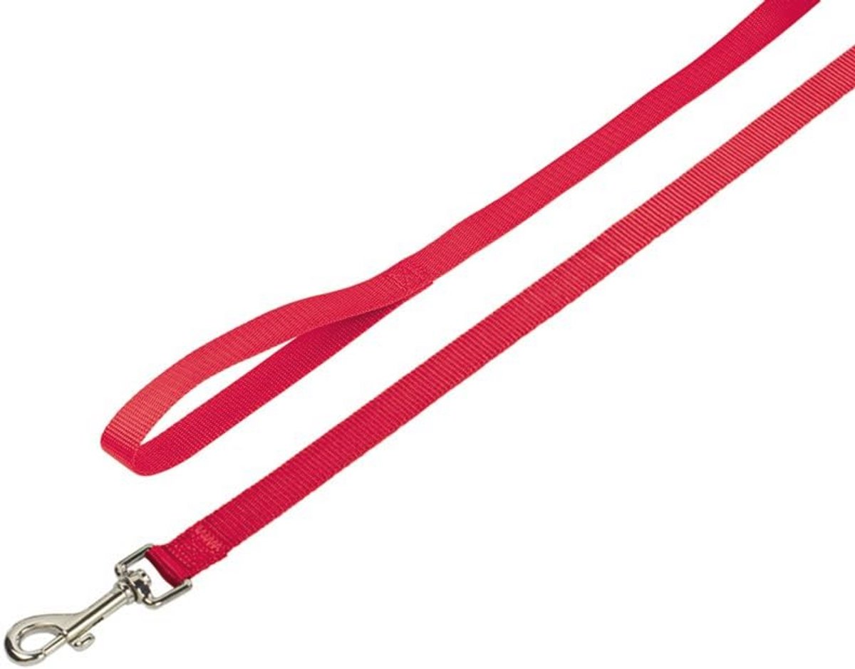 Klassieke lijn rood voor honden - XS, 120 cm en 10 mm breed