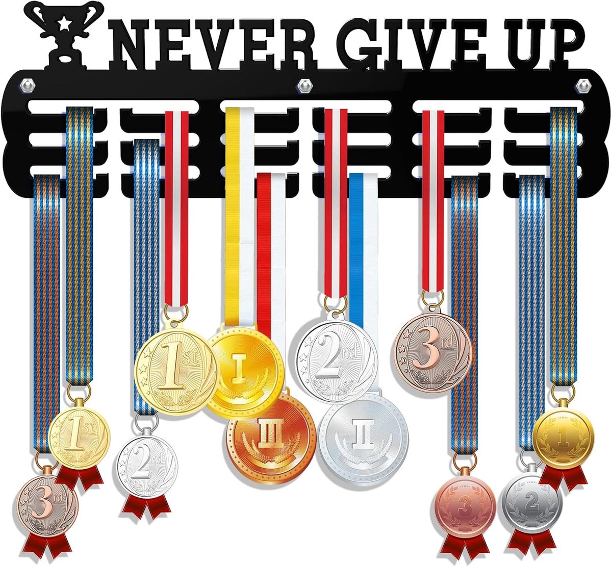 Stijlvolle Medaille Hanger Display 30cm - Acryl Medaille Rack voor Gymnastiek, Voetbal en Softbal