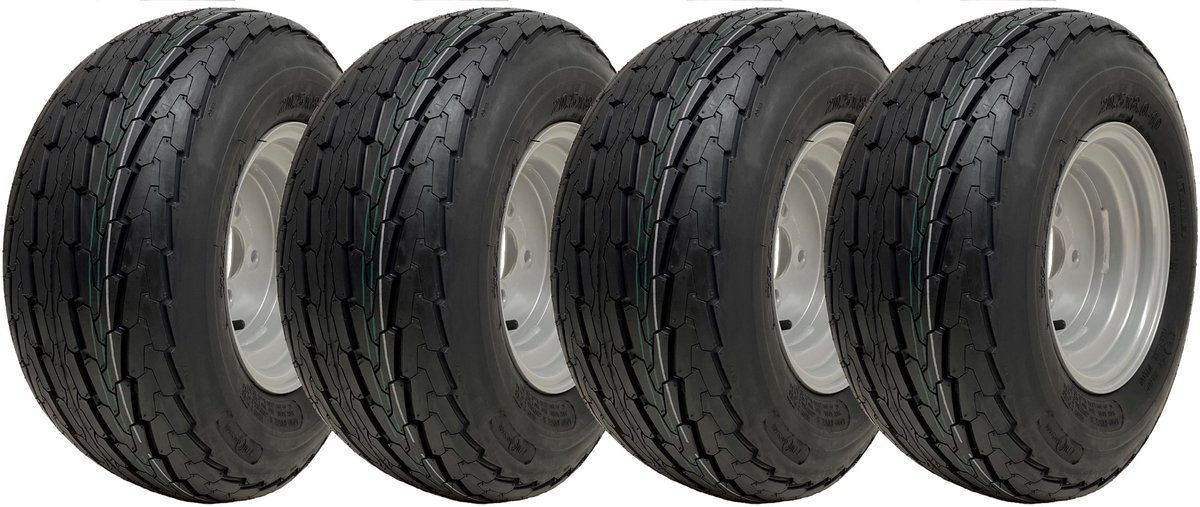 20,5x8,0-10 Aanhangwagenwielen, 100 mm PCD, Wanda P815, straatlegaal, draagvermogen 412 kg (set van 4)