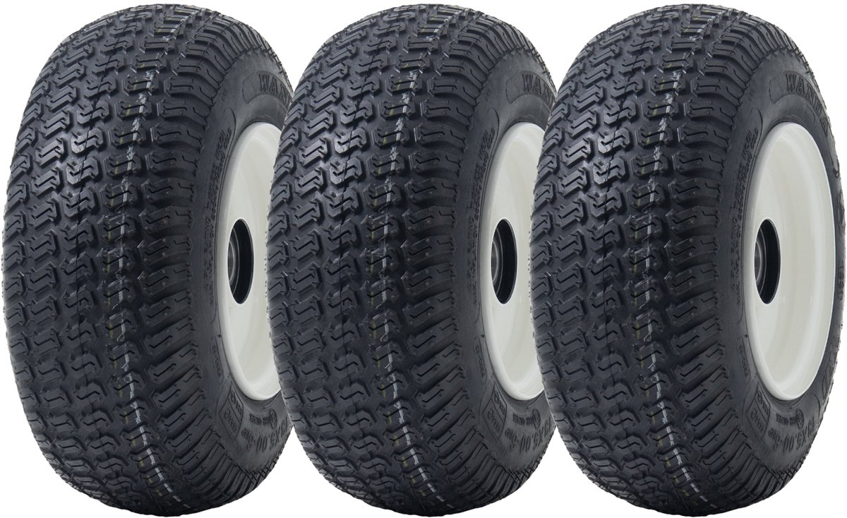 13x5.00-6 grasmaaierbanden en velgen Wanda P332, 25 mm 6205 lagers (set van 3)