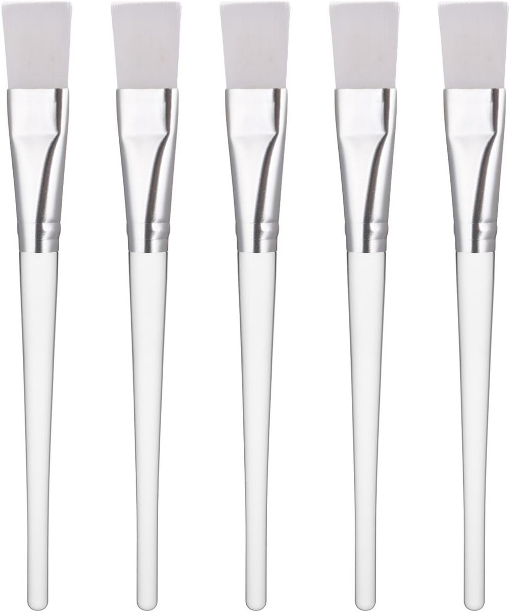 5 Stuks Zachte Gezichtsmaskerkwasten - Make-up Applicators voor Een Stralende Huid