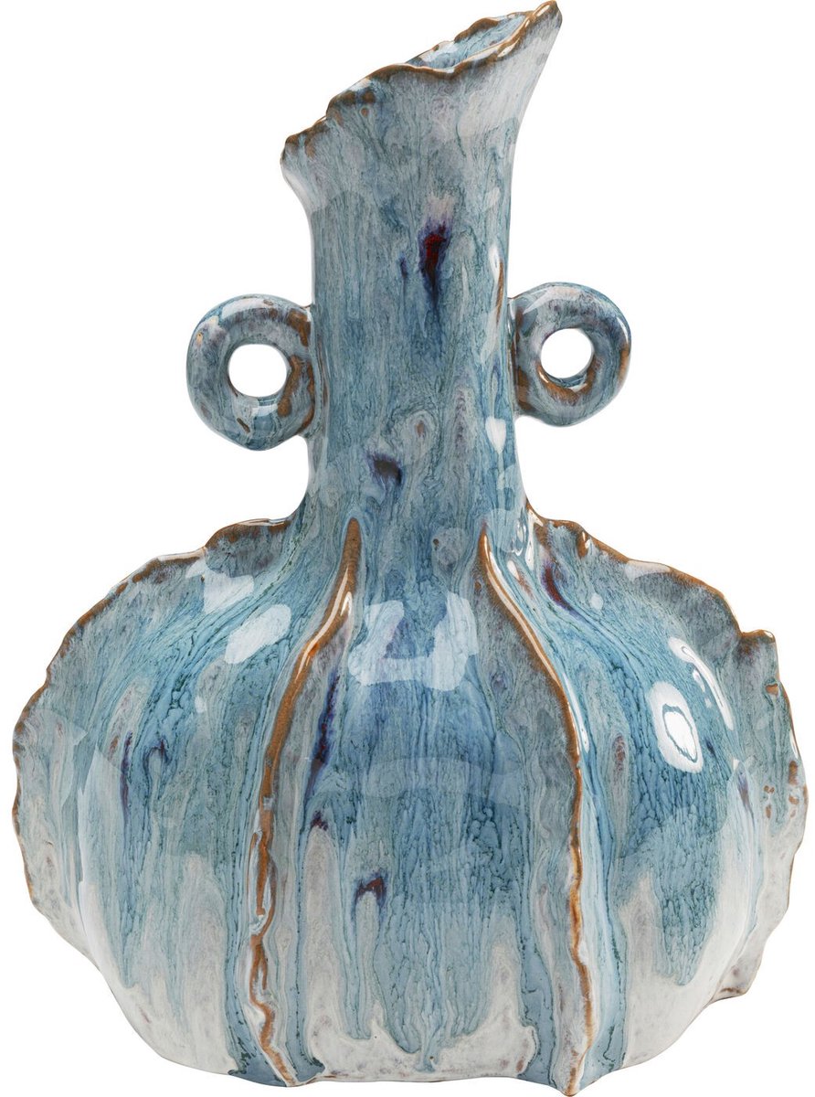 Vaas Mina blauw met handgrepen Kare Design