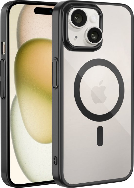 Coverzs clear MagSafe hardcase hoesje geschikt voor iPhone 13 (zwart) - MagSafe, shockbestendig, premium bescherming