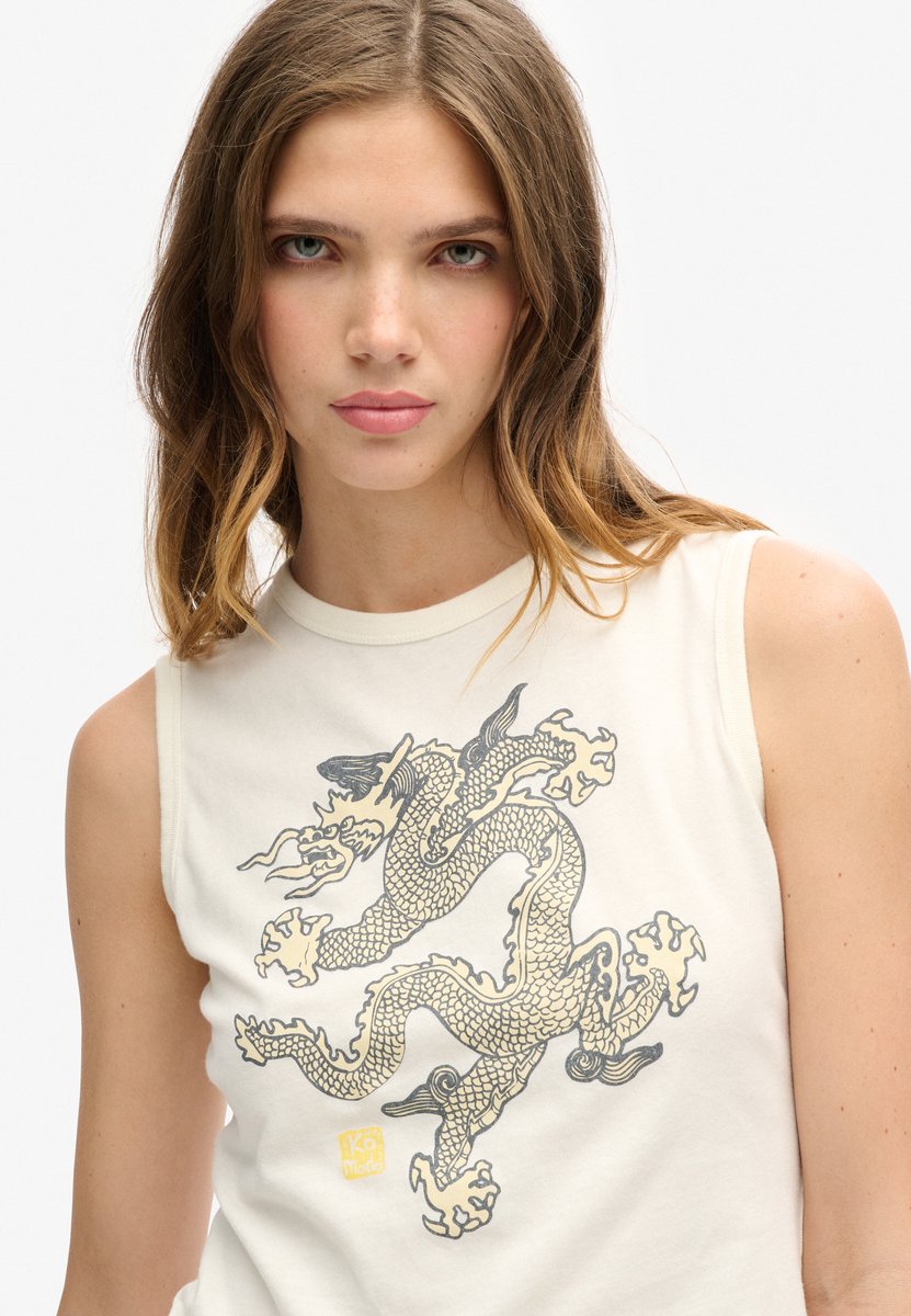 Superdry Superdry x Komodo Vintage hemdtopje Dames Vesten Creme