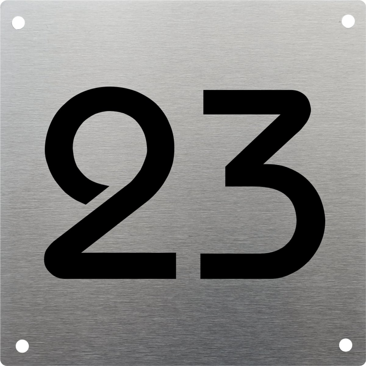 RVS Huisnummerbord voordeur 10x10cm RVS01