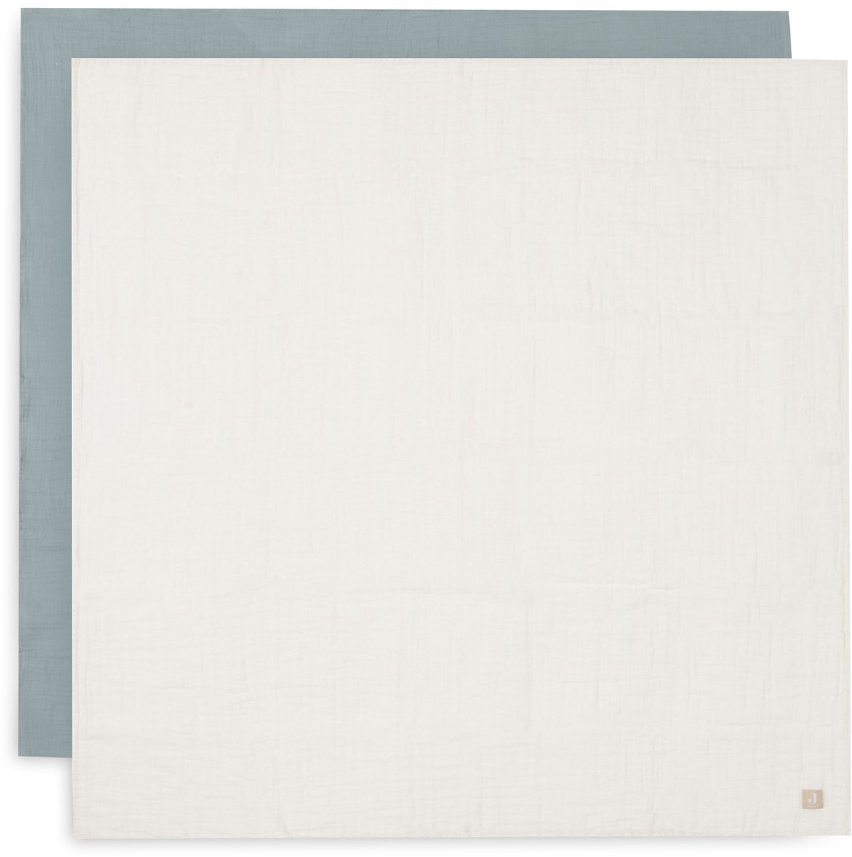 Jollein - Hydrofiele Doek Large 115x115cm - Inbakerdoek - Zacht Katoen - 2 Stuks - Sea Green/Ivory