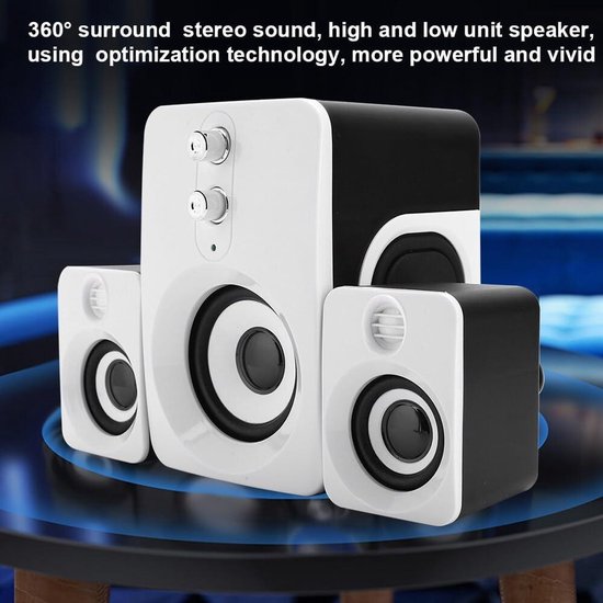 Mini USB-Speakers FT-10 Diafragma 2.1 Multimedia Subwoofer voor Desktopcomputer van MINI — afbeelding 2