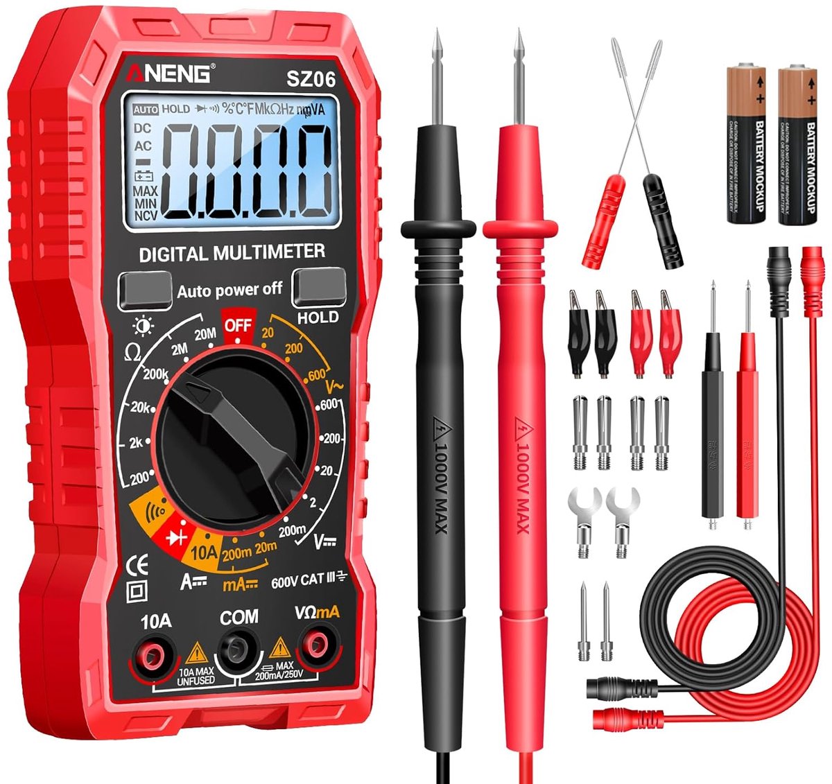 Digitale Multimeter voor Nauwkeurige Metingen | Auto-Ohm-Amp-Voltmeter
