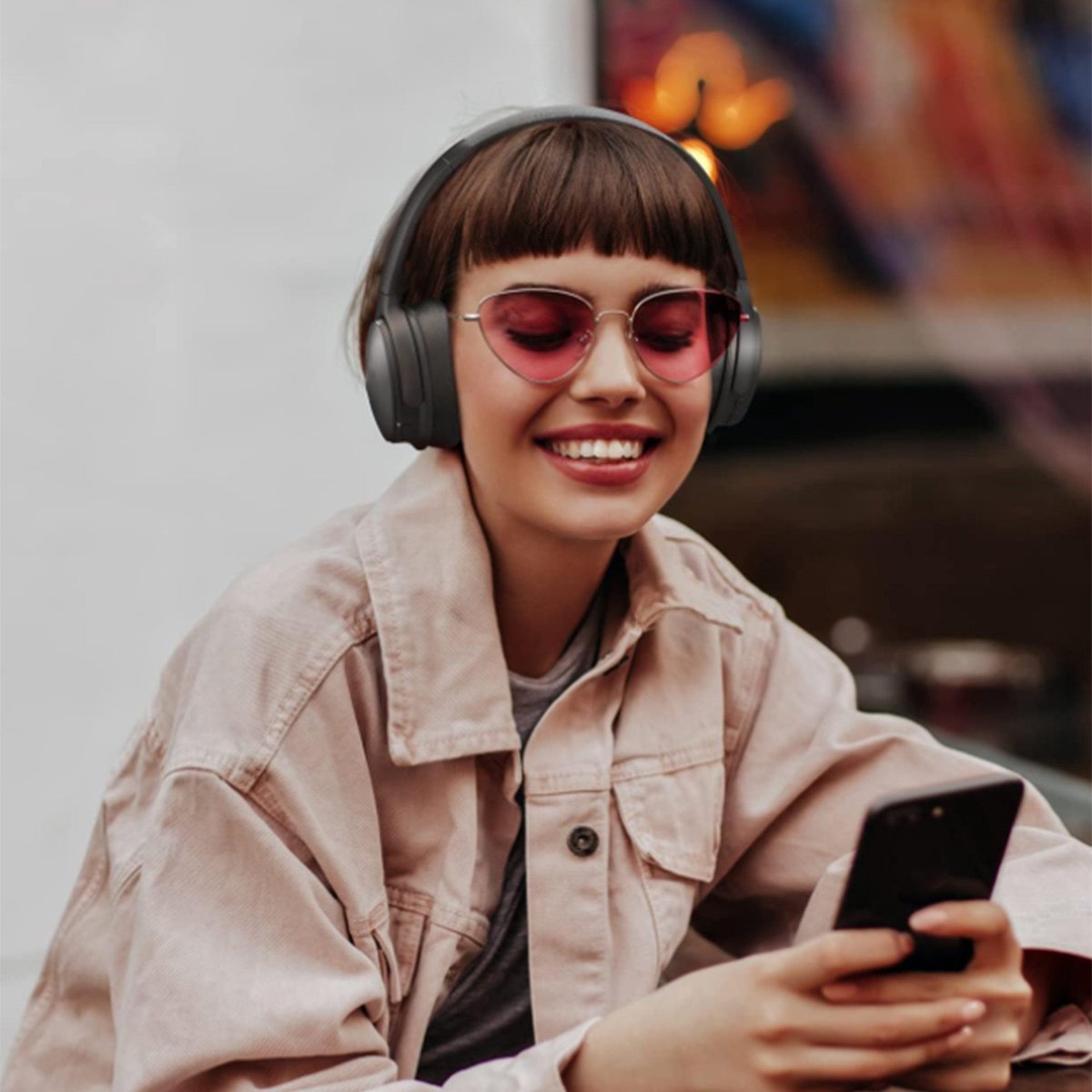 KINSI Premium Bluetooth-headset - Draadloos met Ruisonderdrukking, HD-bellen voor Crystal Clear Communicatie, Ultra-lange Batterijduur thumbnail 5