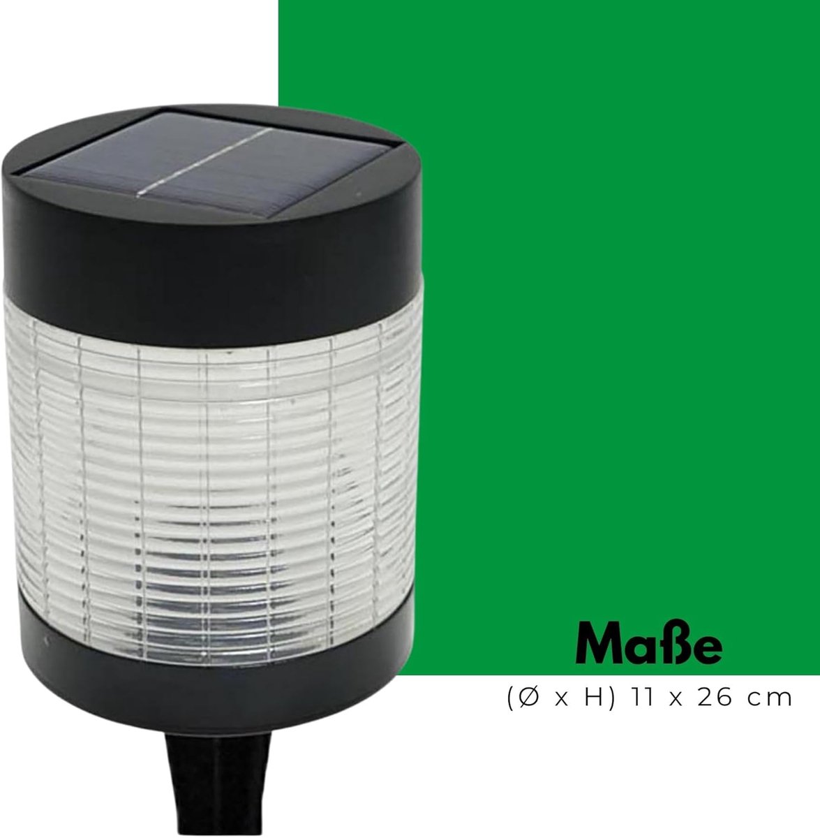 Set van 2 solarlampen voor buiten LED 100 lumen - weerbestendig en energiebesparend - inclusief batterij - voor tuin en terras - solarlamp tuinlamp buitenlamp energiebesparende lamp