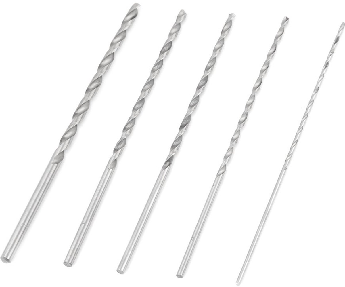 Extra Lange Hout Boor Set - Twist Drill Bits 2-5mm voor Diepe Gaten