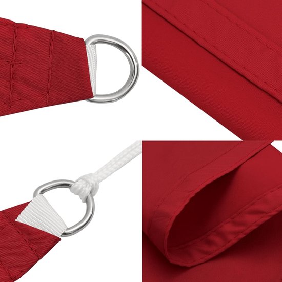 vidaXL Parasol Triangle 3 x 3 x 3 m Tissu Oxford Rouge