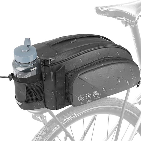 Rhinowalk Fietstas 7 l waterdicht achter met schouderriem voor wandelen