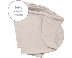 Doomoo Softy Hoes – Vervanghoes voor Voedingskussen Softy – Biologisch katoen – 150 cm – Chiné Sand