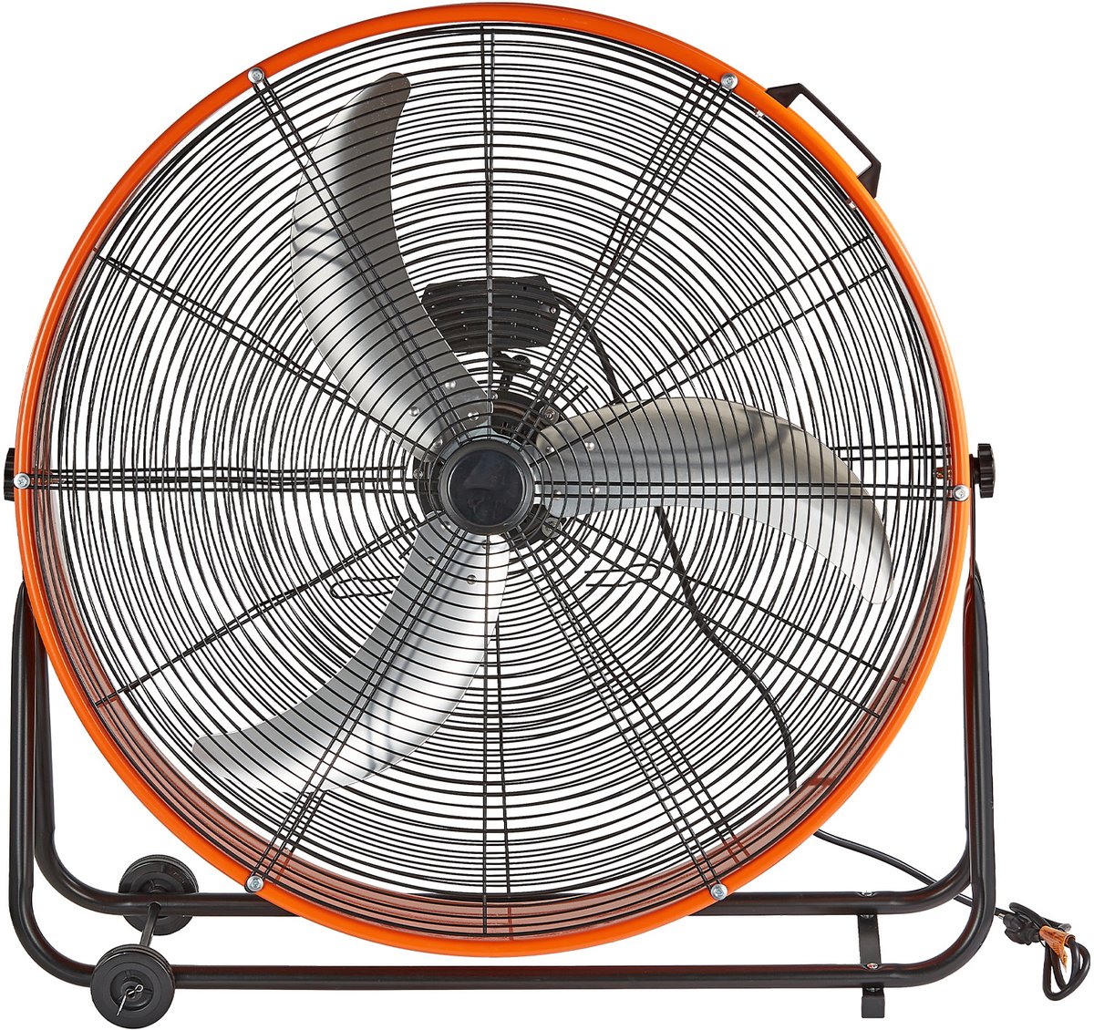 Trommelventilator, 30 inch Industriële Winkelventilator met Hoge Snelheid, zware Commerciële Ventilator met 3 Snelheden, 13000 CFM, 360° Verstelbaar, Kantelbaar, kelder