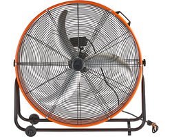 Trommelventilator, 30 inch Industriële Winkelventilator met Hoge Snelheid, zware Commerciële Ventilator met 3 Snelheden, 13000 CFM, 360° Verstelbaar, Kantelbaar, kelder