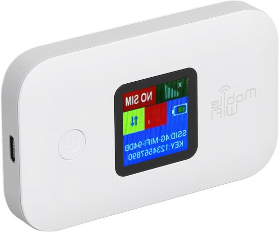 Draagbare 4G WiFi Hotspot – Mobiele MiFi Router Tot 300 Mbps Voor 10 Gebruikers 9101057611100