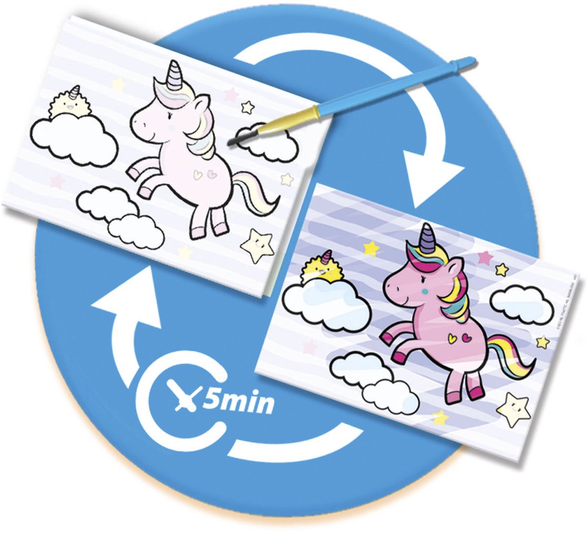 SES Creative - My First - Kleuren met water - Fantasie dieren – Verven - zonder geknoei - inclusief 4 kleurplaten en kwast - steeds opnieuw te gebruiken – 1 tot 4 jaar — afbeelding 6