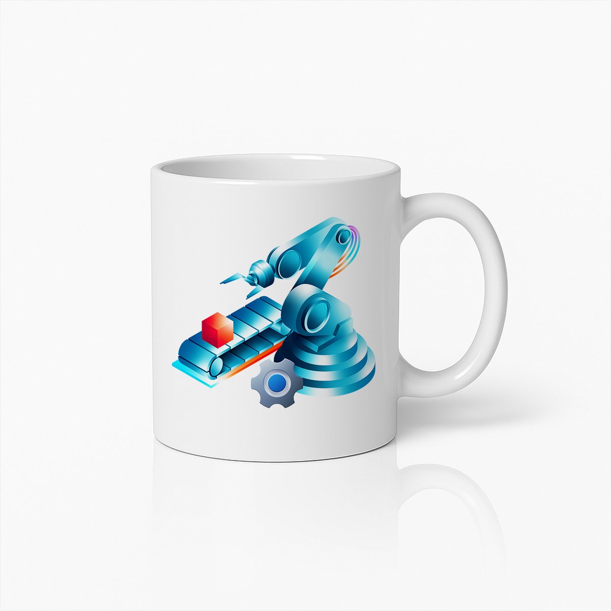 Futuristische Robotica Mok – Hightech Robotarm Koffiebeker voor Ingenieurs en Innovators
