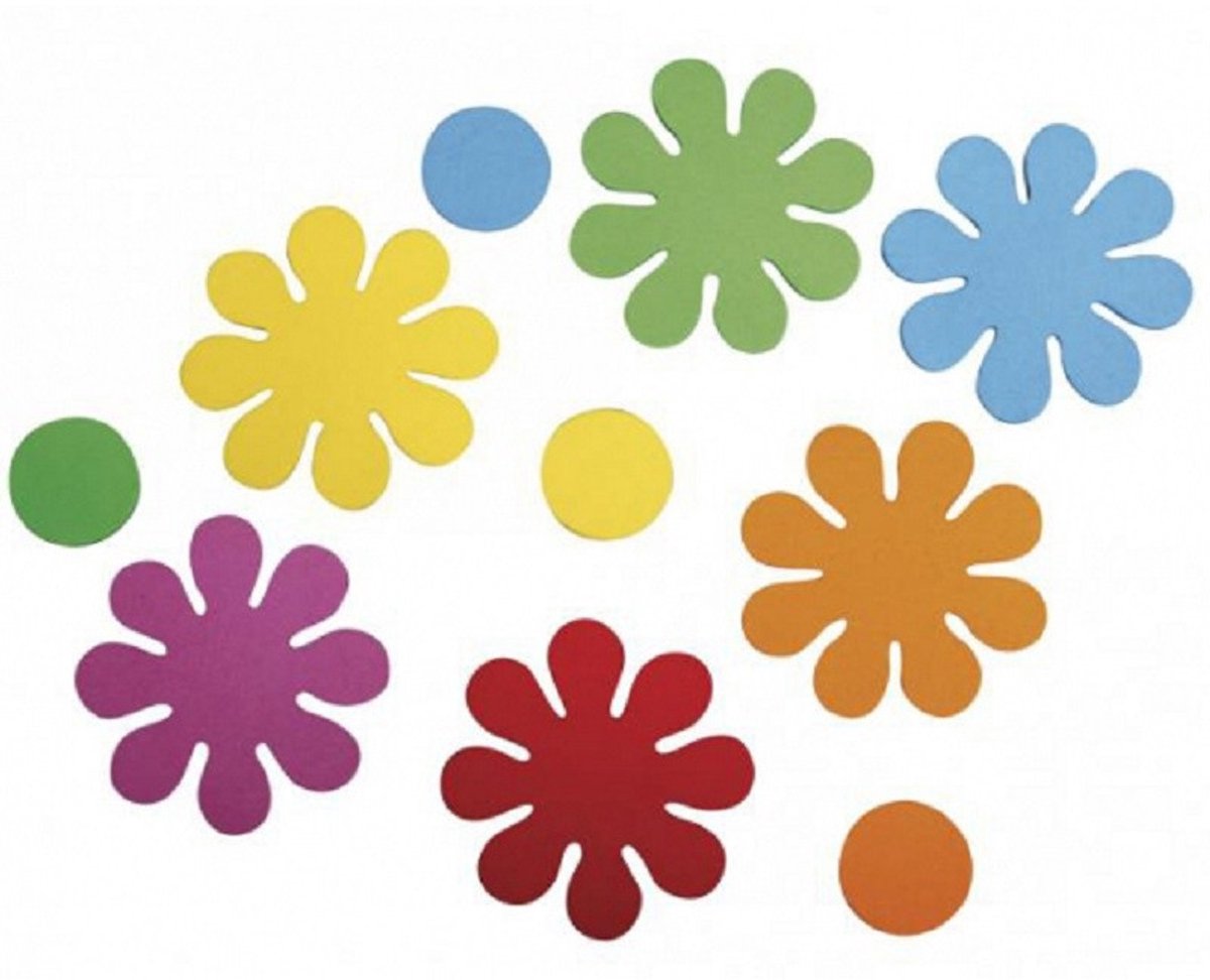 Crepla ponsdeeltjes bloemen zelfklevend 160x stuks - Knutselen/Hobby - Plak bloemen