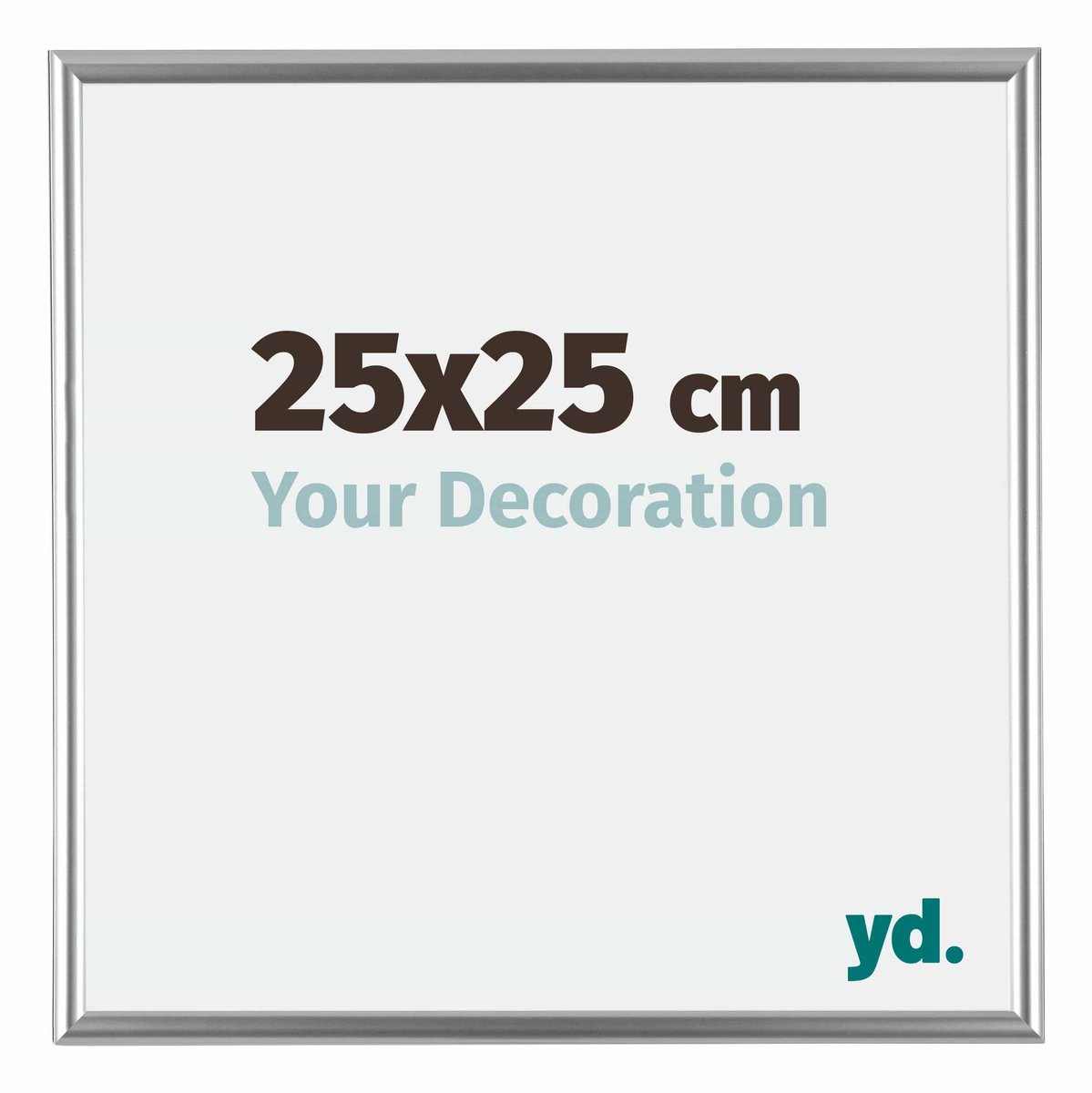 yd. Your Decoration - Fotolijst 25x25 cm - Kunststof - Zilver - Bordeaux