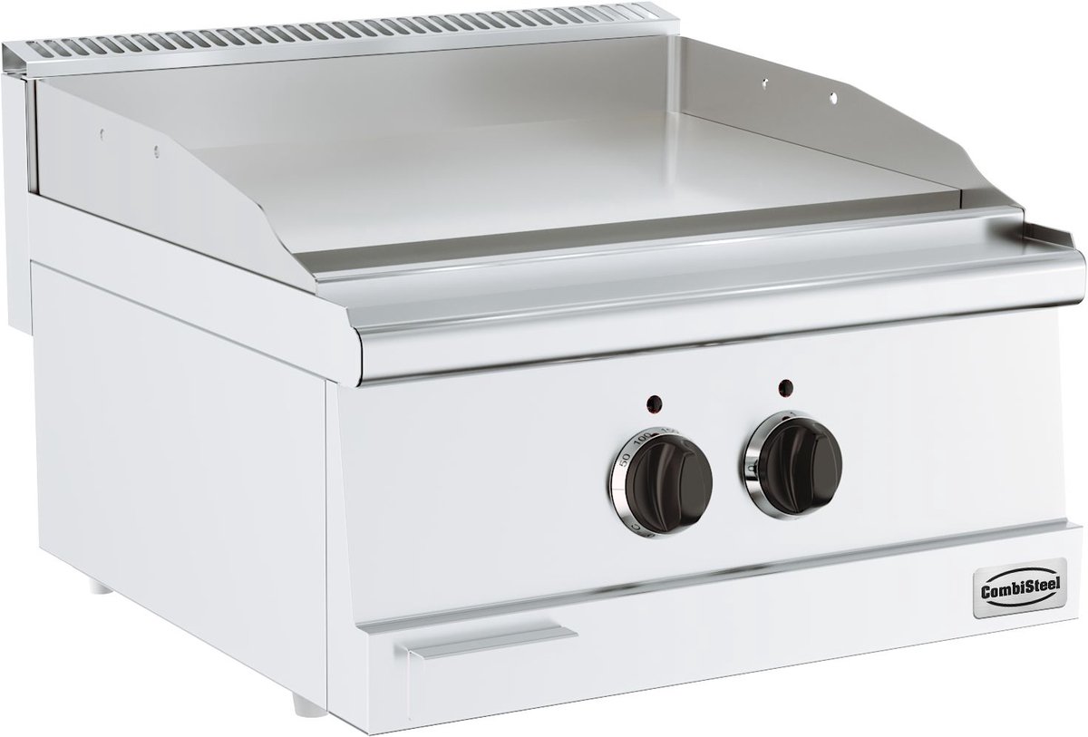Combisteel Base 600 Bakplaat - Dubbel - Elektrisch - Glad - 6kW - 400V - 600x600x300mm