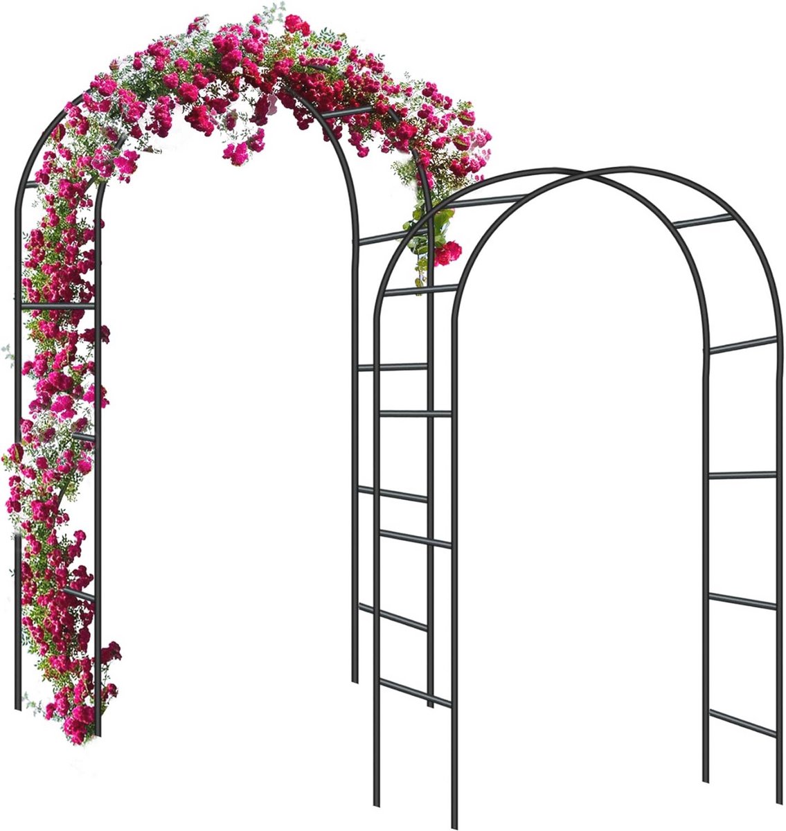 Gepoedercoated Rozenboog en Tuinpoort van Staal - Weerbestendige Klimhulp voor Tuindecorat