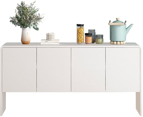 Merax Dressoir - Opbergkast met Deuren - Dressoirs Kasten - Wit Merax Dressoir - Opbergkast met Deuren - Dressoirs Kasten - Wit
