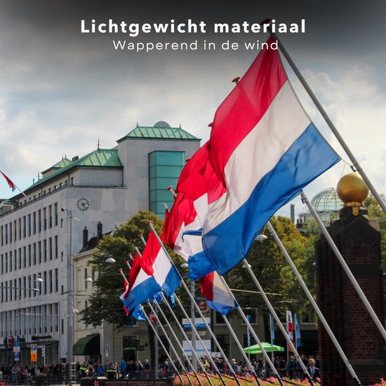 Drapeau néerlandais Cheqo® - Rouge Wit Blauw - Idéal pour la fête du Roi et le jour de la Libération - Drapeau néerlandais - Drapeau néerlandais - EBOOK inclus