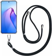 Coque de téléphone compatible avec Oppo Reno 8 5G, transparente et résistante aux chocs, avec cordon universel détachable. Coque arrière en Siliconen antichoc avec cordon. Smartphonica compatible avec Oppo Reno 8 5G.