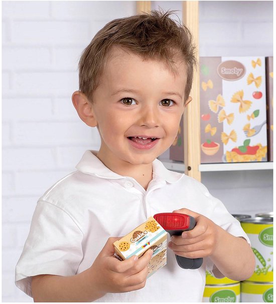 Smoby - Rollenspel - Shopping - Elektronische Supermarkt kassa met kassa lade, echte rekenmachine, dummymicrofoon, creditcardlezer en weegschaal met mechanische actie van Smoby — afbeelding 3