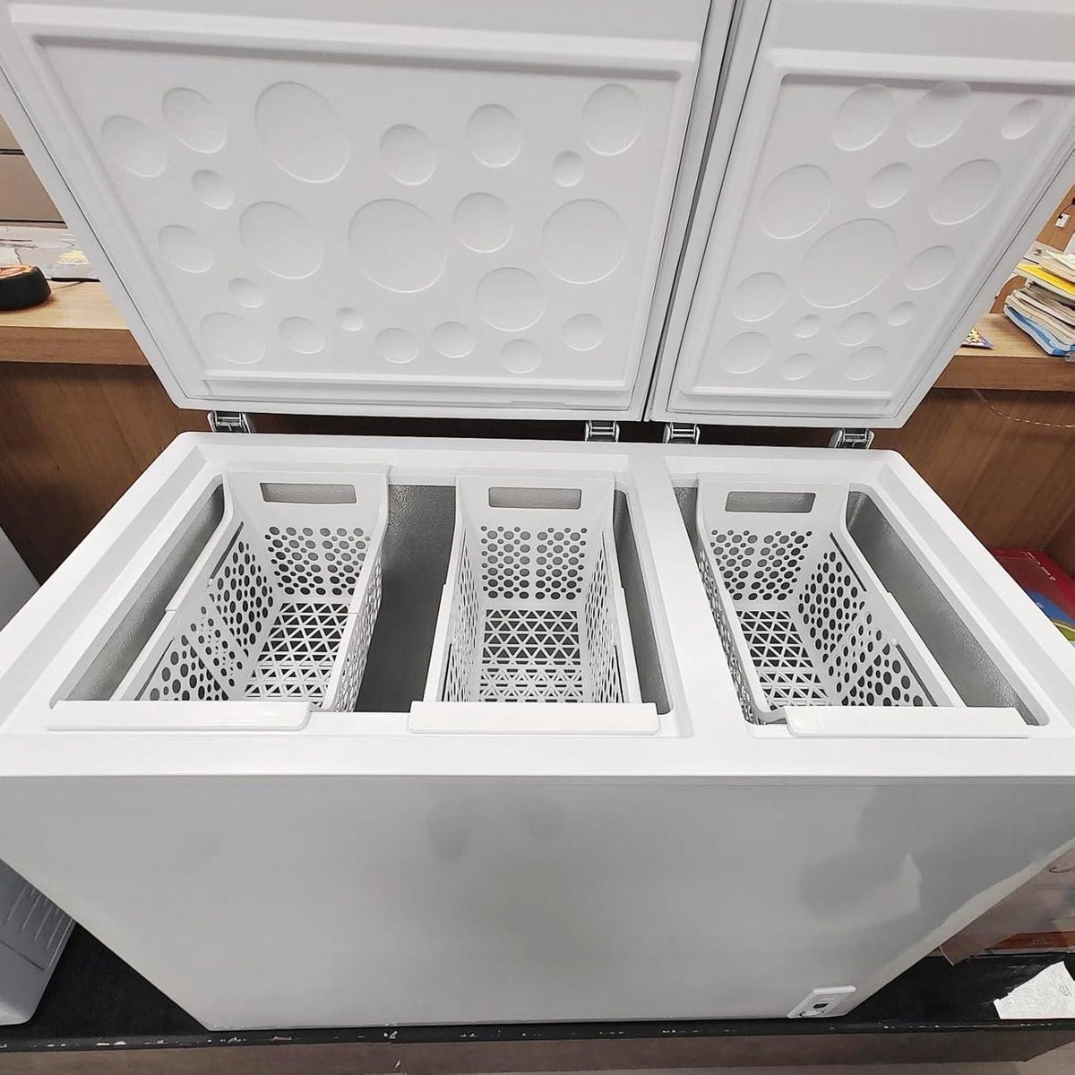 Orgneas Vriezer Organizer Bakken, 4 Stks Stapelbare Borst Vriezer Orgneas Vriezer Organizer Bakken, 4 Stks Stapelbare Borst Vriezer