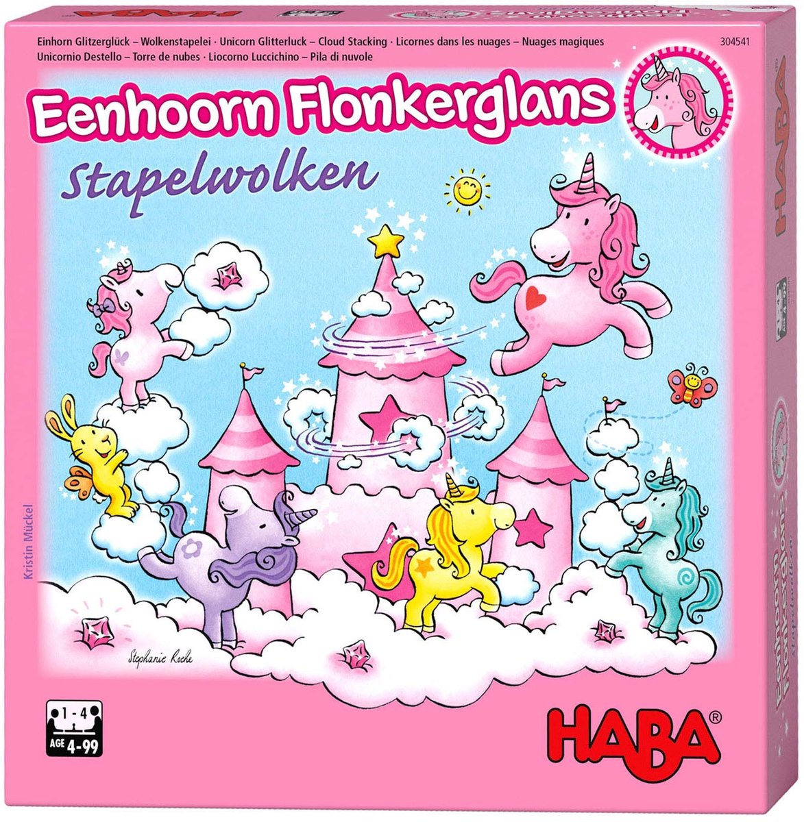 Haba - Haba Stapelspel Eenhoorn Flonkerglans Stapelwolken