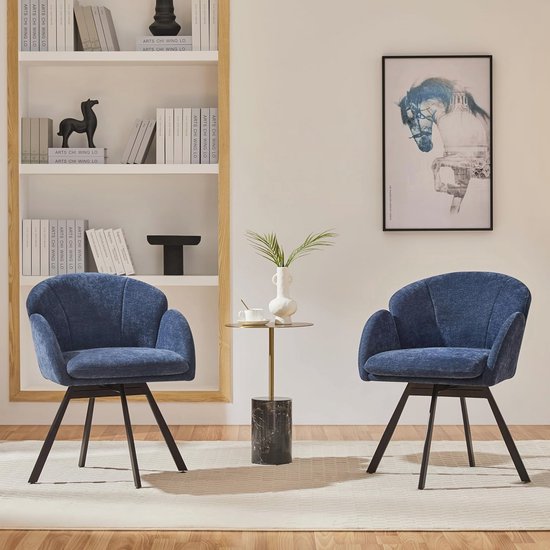 Yaheetech Comfortabele Fluweel Oorfauteuil Met Opbergkruk - Beige Relaxstoel Met Rugkussen, Bloembladvorm Loungestoel Voor Woonkamer & Slaapkamer