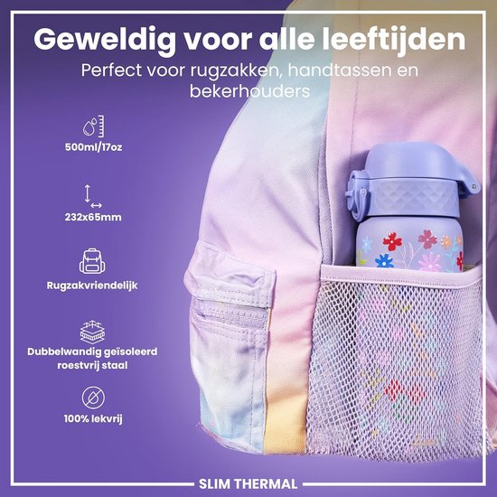 ION8 Vacuüm Geïsoleerd Stalen 1 Liter Waterfles, 920 ml/31 oz, Lekvrij, Makkelijk te Openen, Veilige Vergrendeling, Draaghendel, Vaatwasserbestendig, Duurzaam, Ideaal voor Sport en Yoga, Asmarine