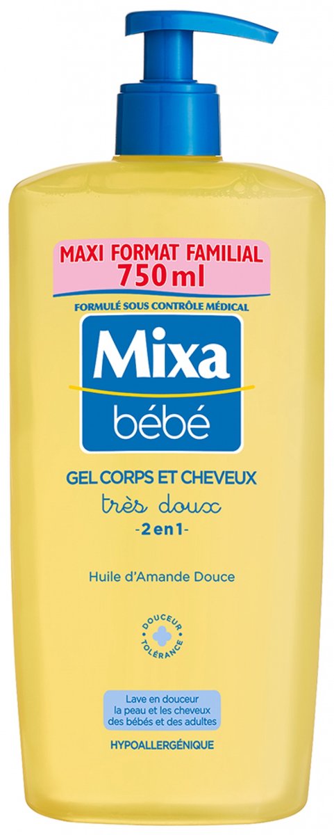 Mixa Bébé 2in1 Haar- en Lichaamsgel 750 ml