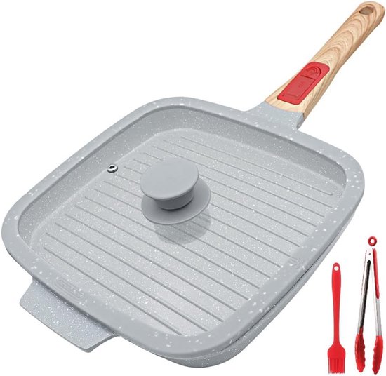 M&S Collection Sartén plancha de aluminio antiadherente de 26 cm negra - Negro