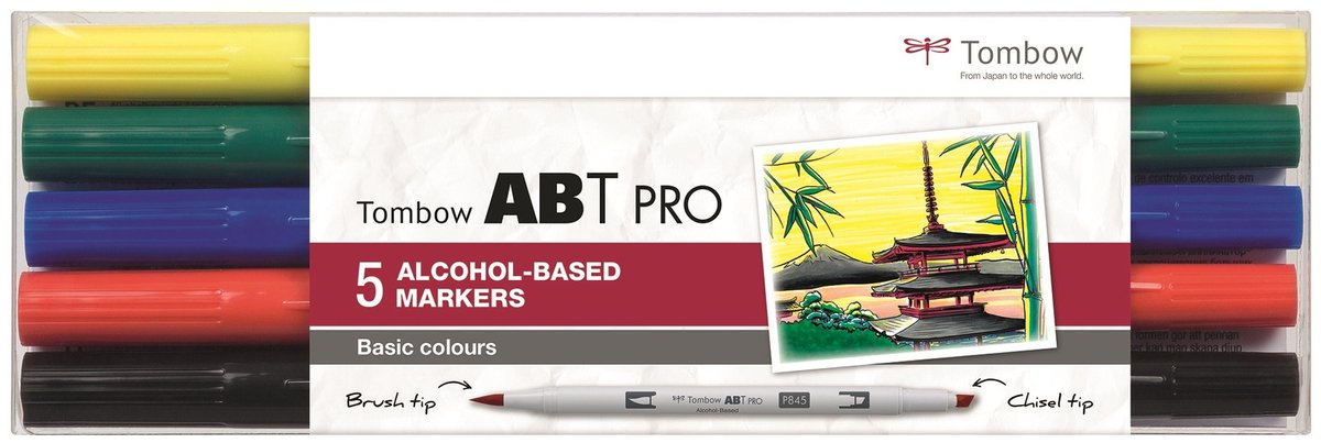 Tombow ABT Pro set Basic colors 5 stuks