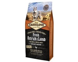 Carnilove Hondenvoer - Struisvogel Lam 6kg - Graanvrij, Hypoallergeen, Kleine Rassen