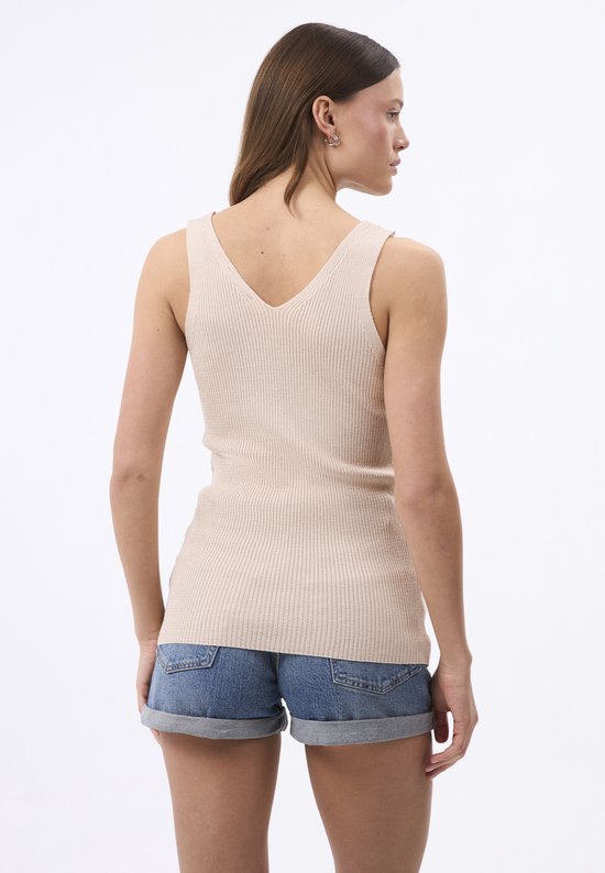 Felix Hardy Tricot T-shirts de 3 débardeurs d'été pour femme Beige-Bleu ciel-Bleu marine - S