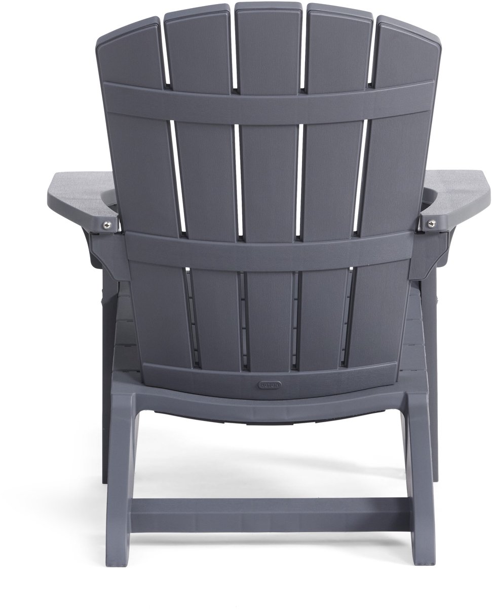 Keter Troy Adirondack Tuinstoel - 2 stuks - Grijs thumbnail 6