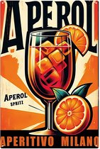 Targa Metallica Retrò Nostalgic-Art – Aperol Spritz 20x30 Cm | Decorazione Da Bar In Lamiera D'Acciaio Con Motivo In Rilievo 3D | Made In Germany