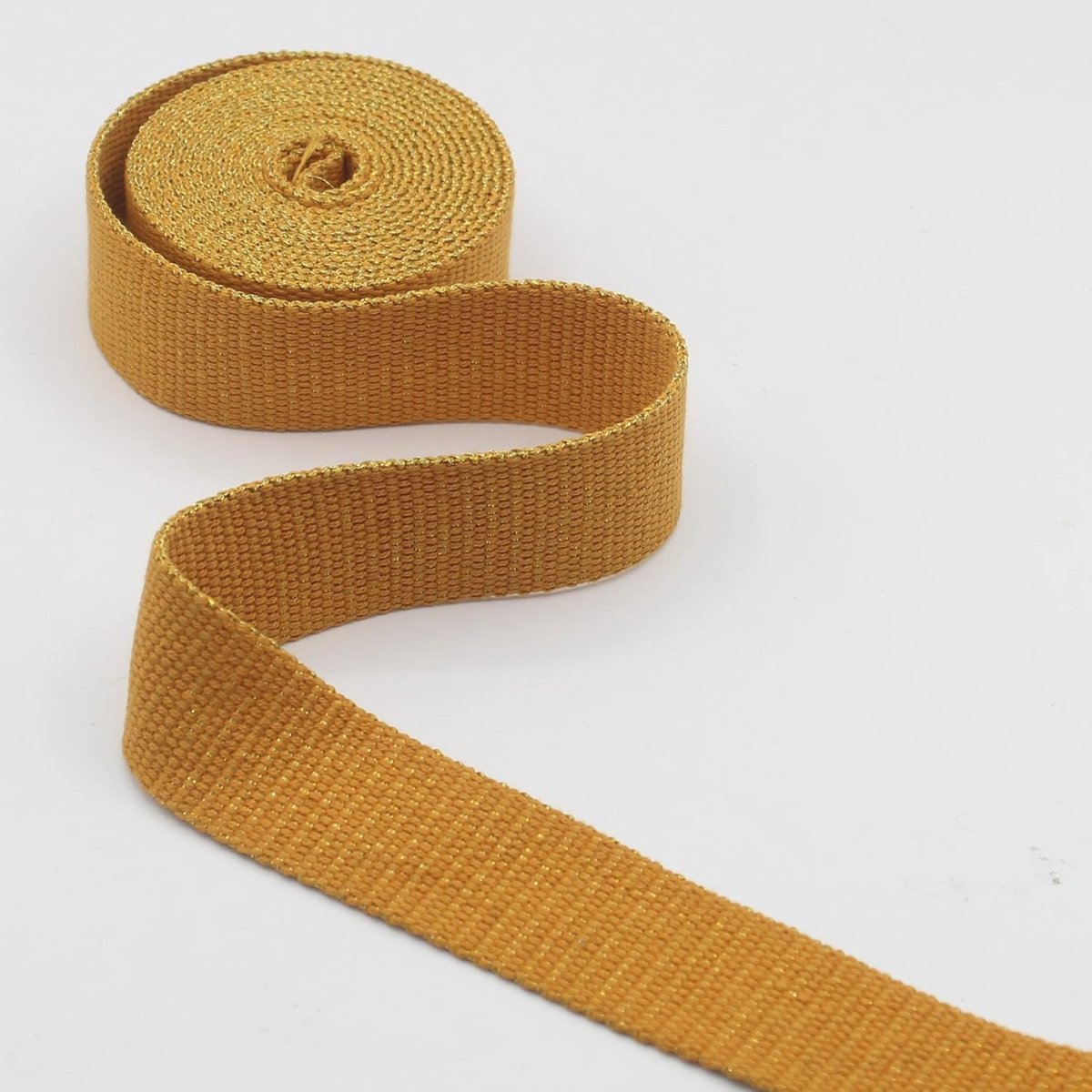 Gouden Mustard Katoenen Riempje van 5 M Meter - 30 mm Breed