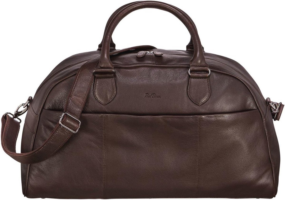 Ruime Weekend Sporttas van Echt Leer - Handbagage en Gymbag voor Dames en Heren - Bruin - XL